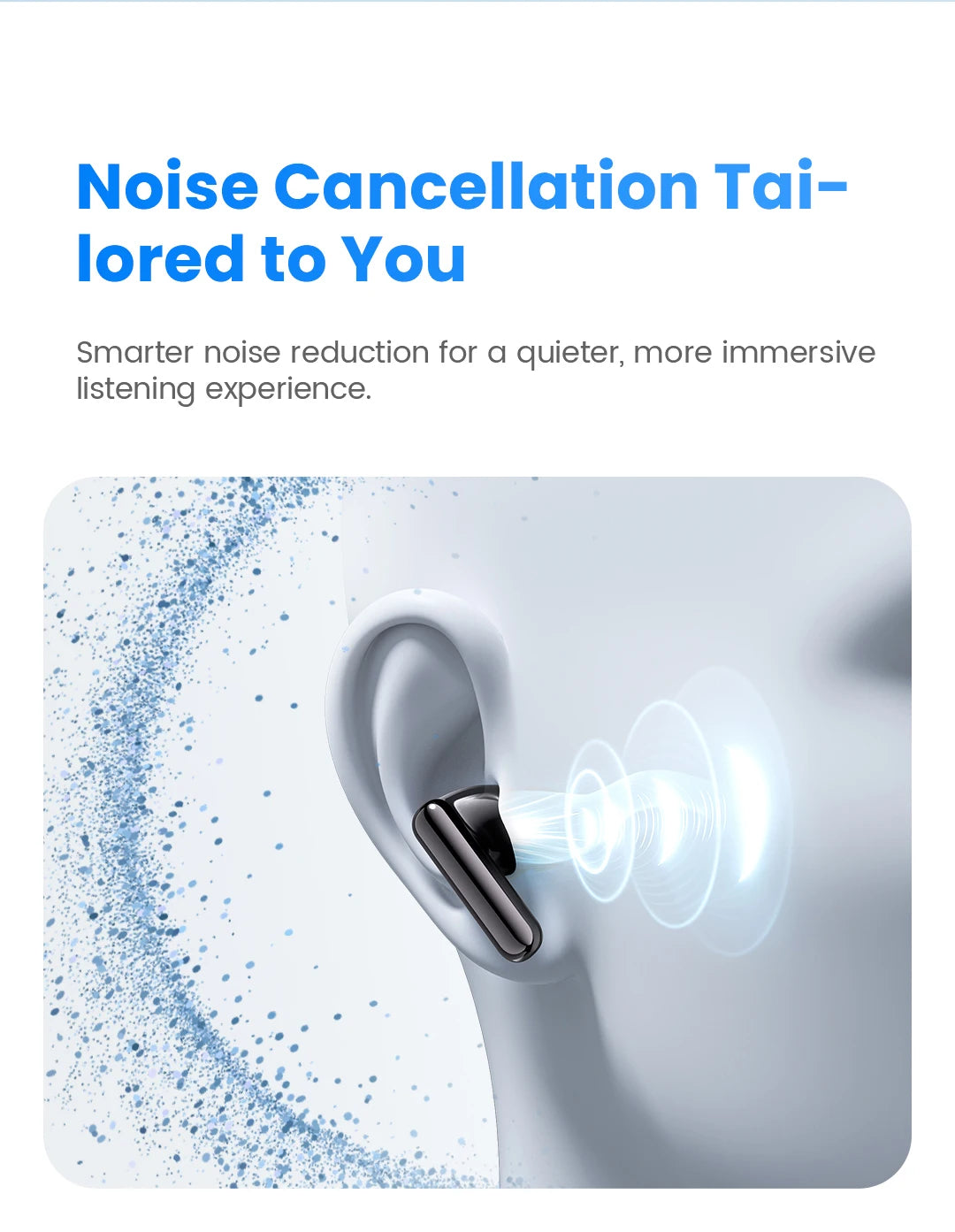 HAYLOU Flowbuds N55 Wireless Earbuds 54dB Adaptive ANC Bluetooth 6.0 LDAC Hi-Res Audio 6-Mic HD Call Earphones 40H Playback IPX5