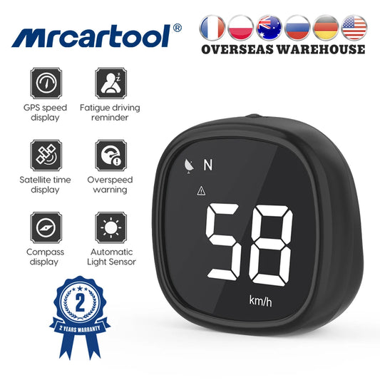 MRCARTOOL M30 Car Mini  GPS Head-Up Display Digital Hud Speedometer Overspeed Alarm Automotive Accessories Compass