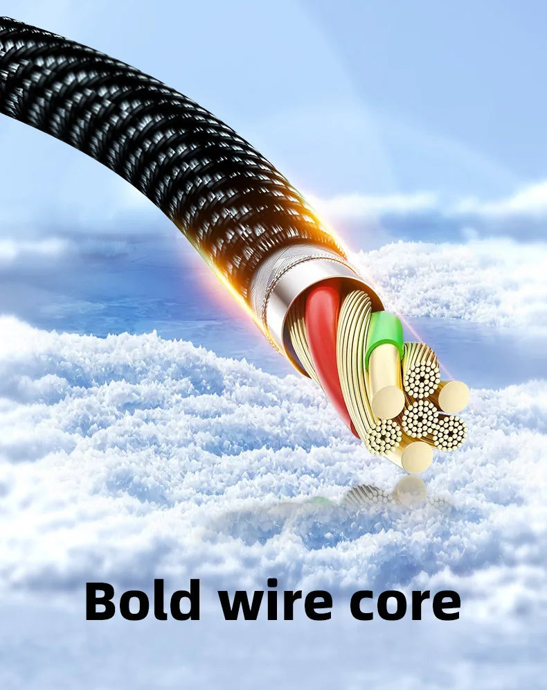 OOZCC LCD Watt Display Cable, Max 120W Super Fast Charging USB Type C Cable Data Transfer, USB A to Lightning for IPhone14 Pro