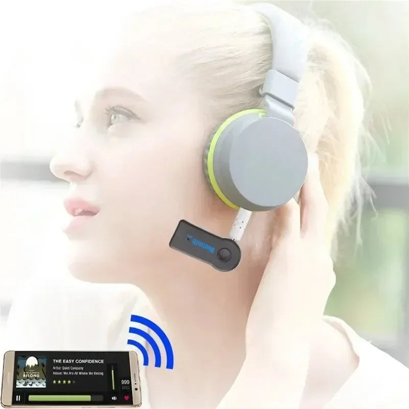 Wireless Bluetooth5.0 Car 3.5mm Socket Adapter,AUX Bluetooth 5.0 Receiver,Audio Converter Mobile Phone Hands-Free Stereo Adapter