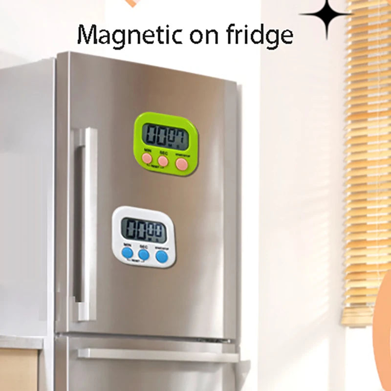 Digital Kitchen Timer for 99 Minutes Cooking Countdown with Magnetic Tool Timing Cook Friendly Alarm Clock Counter with Stand