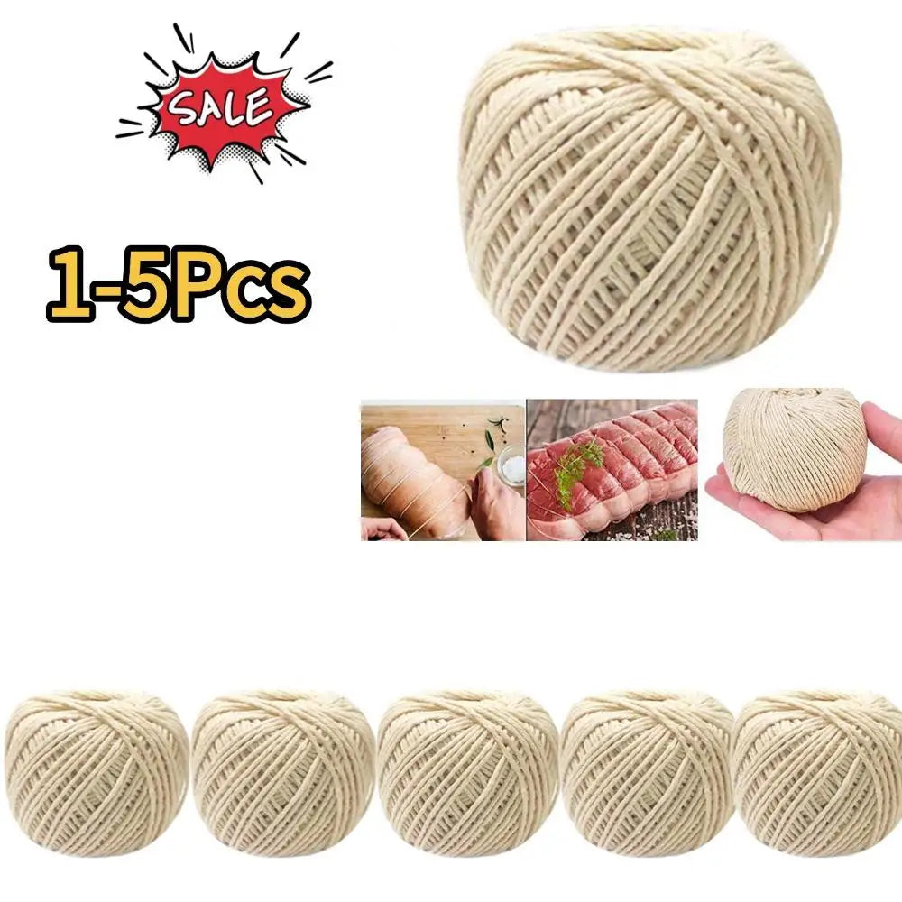 70m Cooking Tools Butcher's Cotton Twine Meat Prep Trussing Turkey Barbecue Strings Meat Sausage Tie Rope Cord Kitchen Supplies