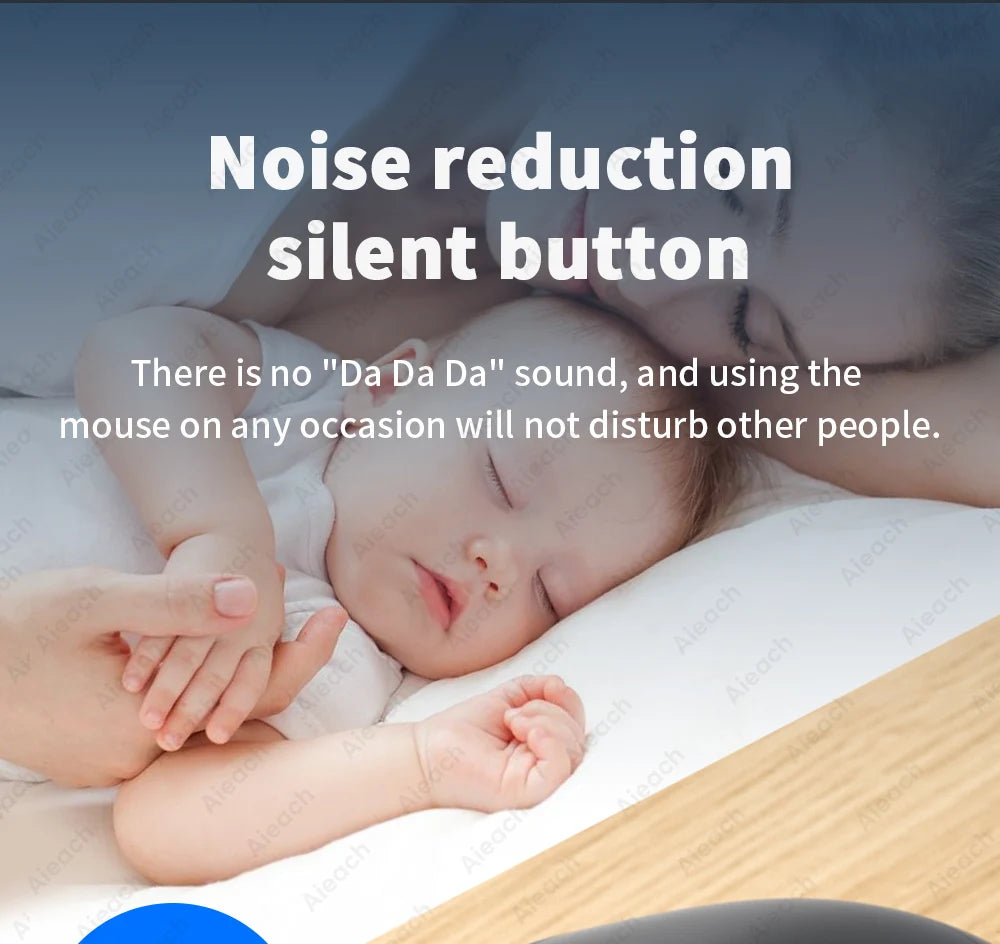 Portable Wireless Bluetooth Mouse Compact Ergonomic 2.4G USB Noiseless 1600DPI 500mAh Rechargeable for PC Tablet Laptop MacBook