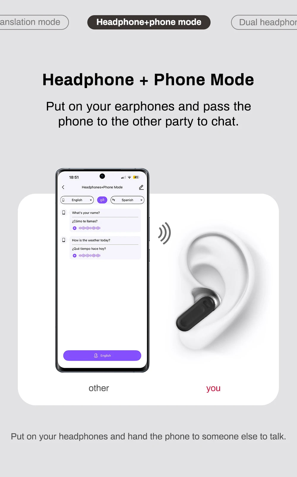[Ultra HD Screen] HTC NE20 Earphones Bluetooth V6 TWS Sports Wireless Headphones AI Translator Earbud In-Ear Noise Reduction Mic