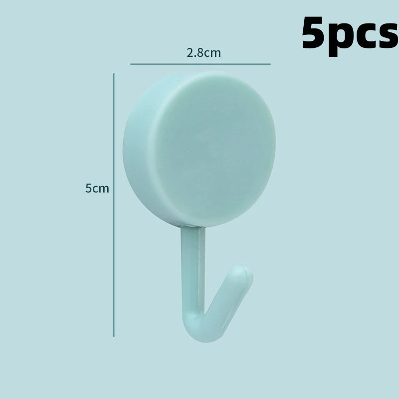Self Adhesive Wall Hook Strong Without Drilling Coat Bag Bathroom Door Kitchen Towel Hanger Hooks Home Storage Accessories