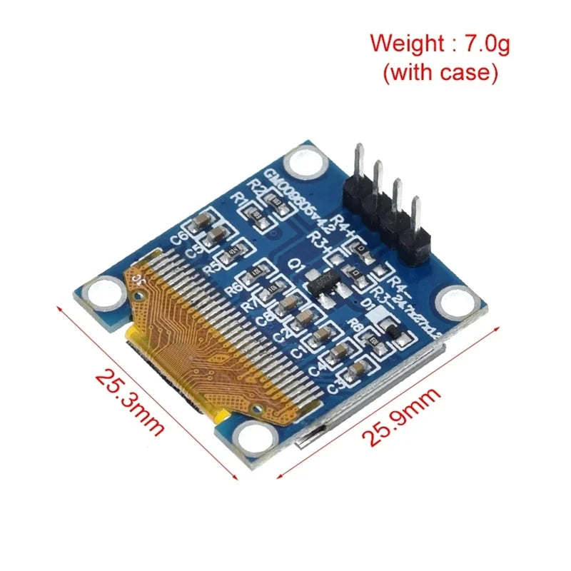 0.96" Inch OLED Display Screen Module I2C IIC 128x64 SS - D - 1306 3.3V-5V blue Yellow for Arduino ESP32 ESP8266