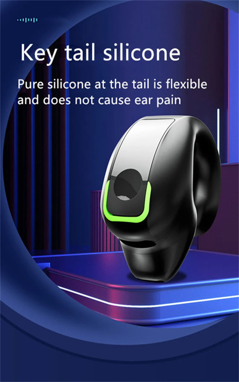 STTKGZD Earphone Clip Wireless Bluetooth Headphone Bone Conduction Headset High Quality TWS Auriculares Sport Noise Canceling