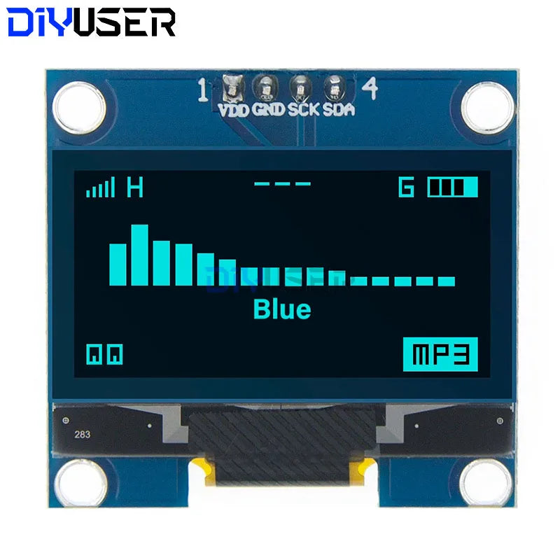 1.3" OLED LCD Display Module SH1106 128X64 IIC I2C SPI White/Blue Color Screen Breakout Board for