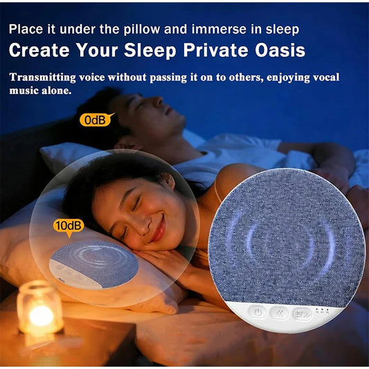 2026 Upgraded Wireless Sleep Aid Pillow Speaker Bluetooth Under Pillow Machine With White Noise 30/60/90 Min Timer Stereo Sound