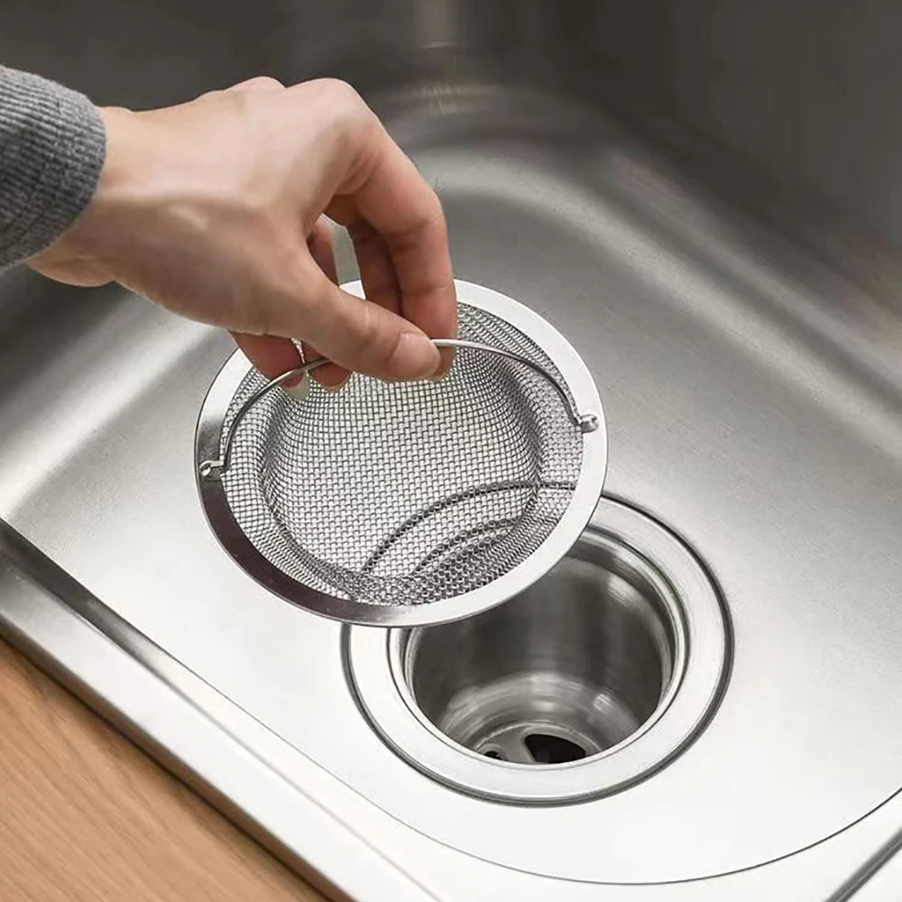 Stainless Steel Bathtub Hair Catcher Stopper Shower Drain Hole Filter With Handle Metal Sink Strainer Floor Drain For Kitchen