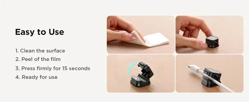 Magnetic Cable Clip Cable Holder,Adhesive Wire Keeper Cord Cable Organizer ,Usb Charging Line Winder For Office Desktop Home