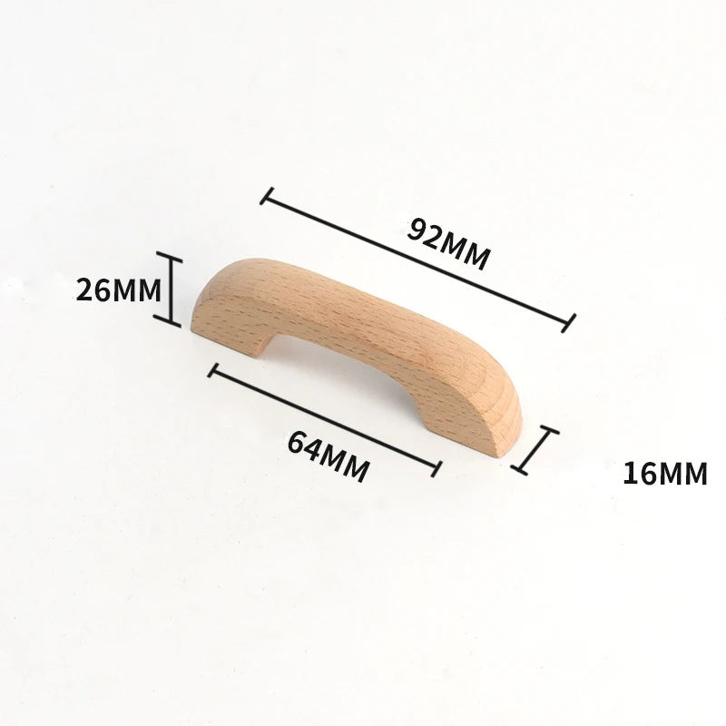 LSTABAN Kitchen Cabinet Wooden Handle Wardrobe Bookcase Solid Furniture Wood Door Drawer Knobs Cupboard Handles Hardware Knobs