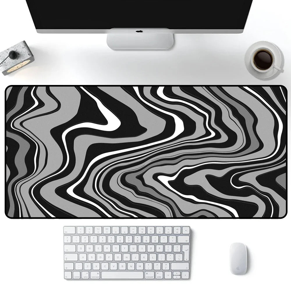 Large Anime Mouse Pad Non-Slip Extended Gaming Desk Mat with Rubber Base And Stitched Edge Kawaii Keyboard Mat for Laptop Gamer