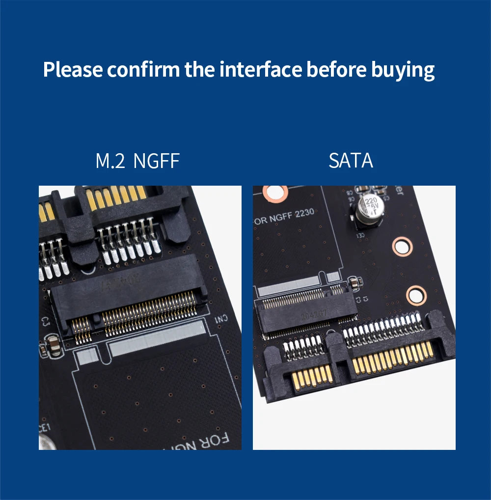 TISHRIC M.2 NGFF Msata SSD To SATA 3.0 2.5 Adapter M2 PCI SSD Converter Riser Card For PC Laptop Add On Card up to 6Gps