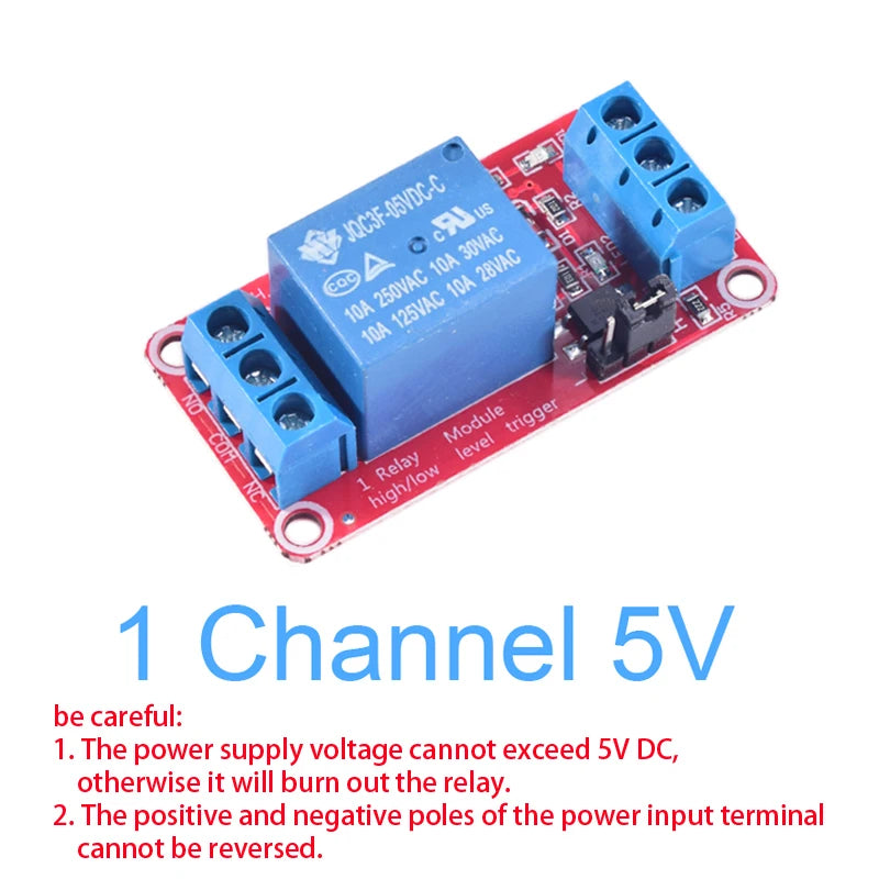 1/2/4/8 Channel Relay Module 5V/12V/24V with Optocoupler Isolation High/Low Level Dual Trigger for Arduino/PLC/MCU Control Board
