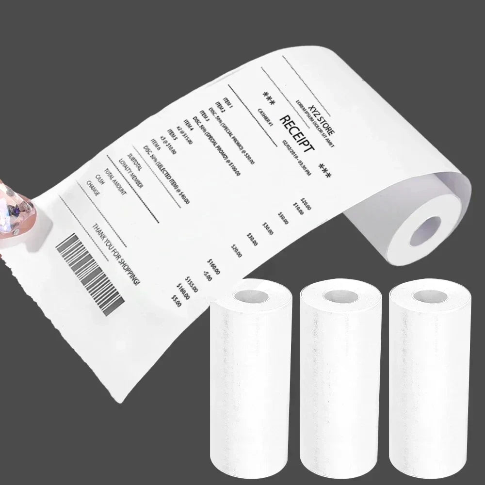 10 Rolls White Children Camera Wood Pulp Thermal Paper Instant Print Kids Camera Printing Paper Replacement Accessories Parts