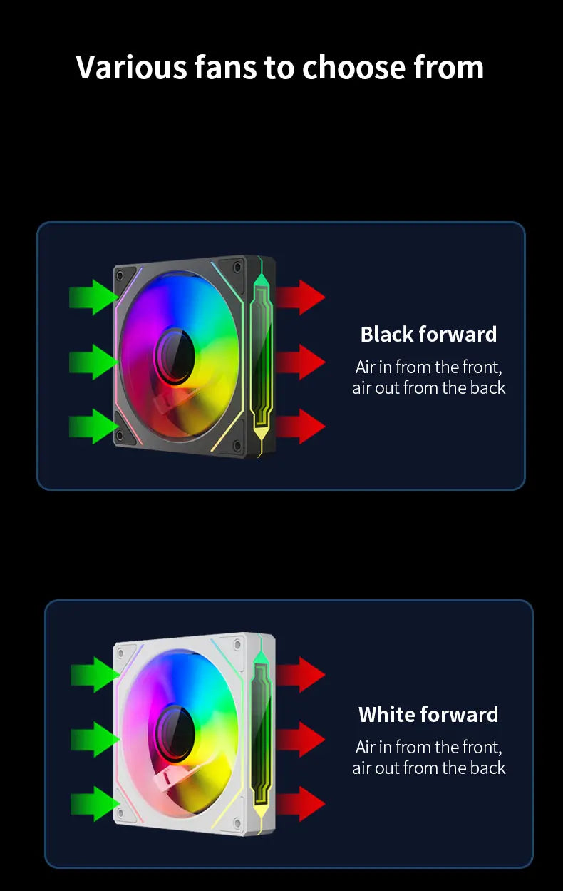 TEUCER Prism4 Pro 12cm ARGB Fan PC Case Fan Kit 4pin PWM CPU Cooling Fans 3pin 5v RGB Gaming Computer Fan