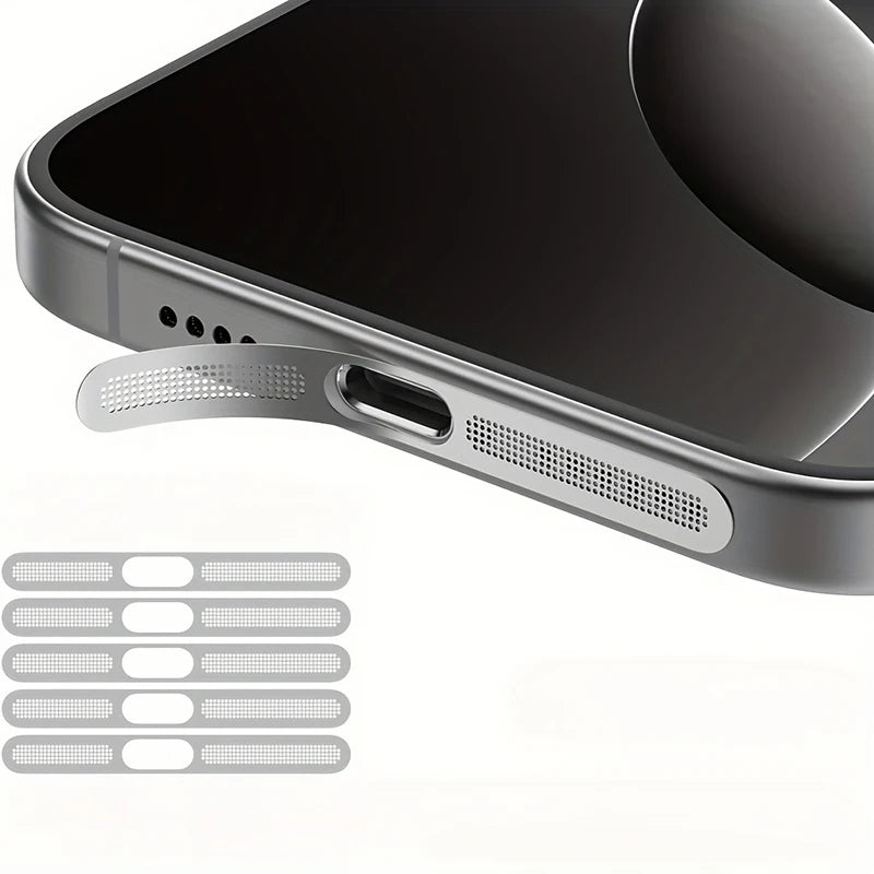 5Pcs Metal Dustproof Net Sticker For iPhone 16 Pro 15 14 13 12 Series Earpiece Speaker Hole Anti-dust Mesh Protector Compatible