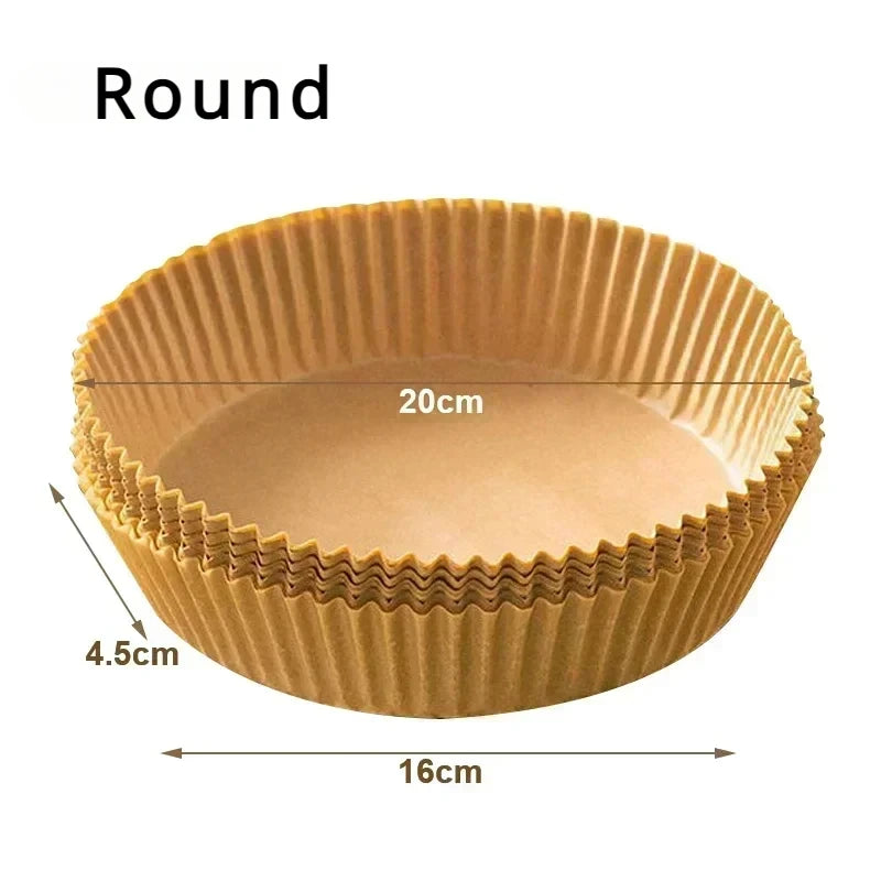 Air Fryer Paper Accessories Disposable Air Fryer Cooking Baking Liner Paper Square Airfryer Non-Stick Oilproof Micro-wave BBQPad