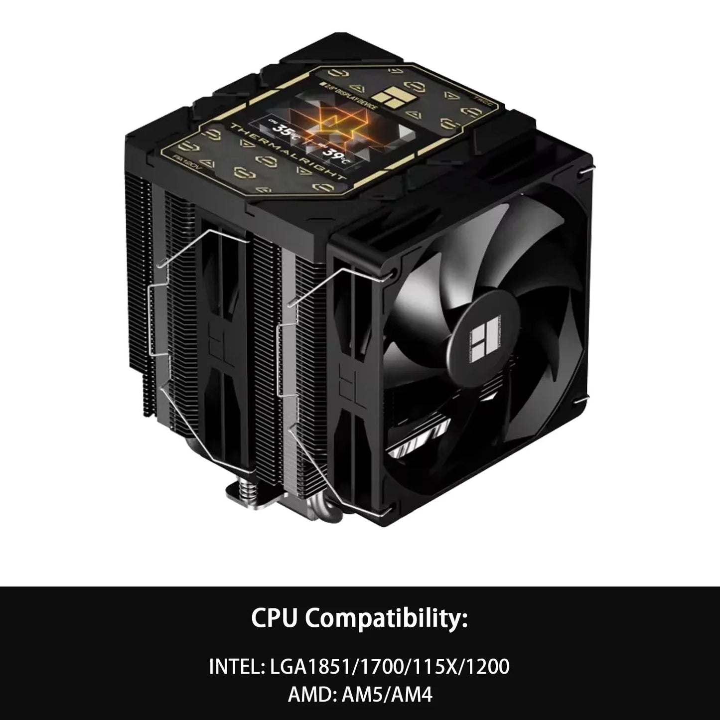 Thermalright Peerless Assassin 120 ARGB Digital Black CPU Air Cooler Supports LGA1851/1700/115X/1200/ AMD AM4/AM5