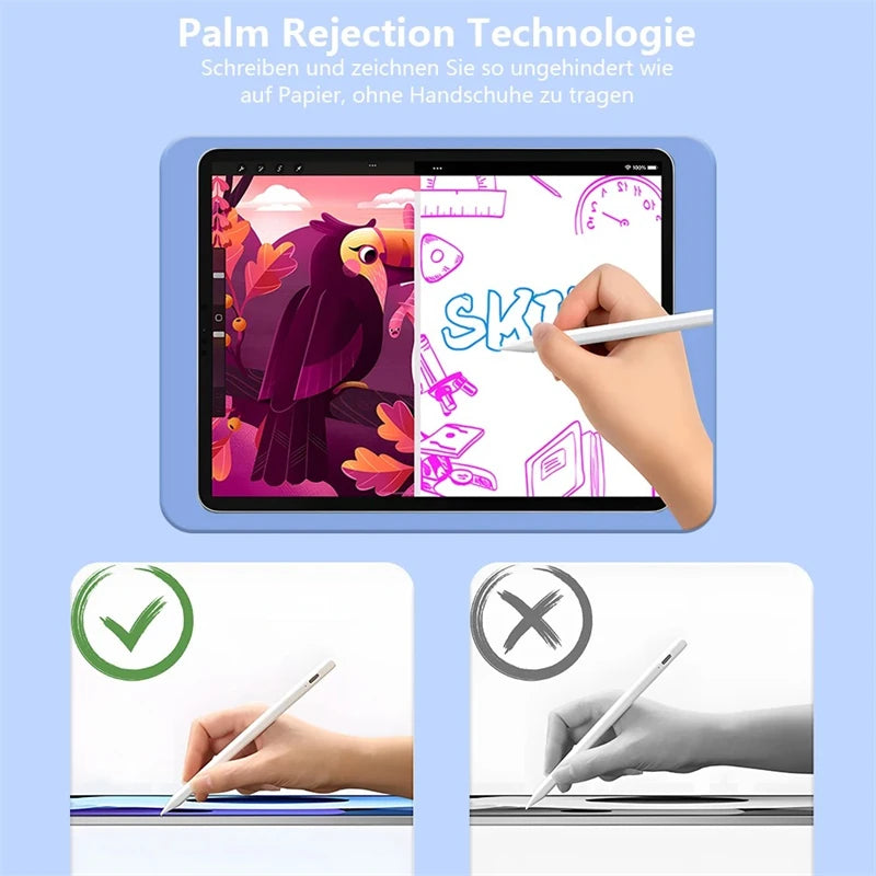 For Apple Pencil with Palm Rejection Tilt, Power Display, for iPad Pencil Pen 2022 2021 2020 2019 2018 Pro Air Mini Stylus Pen