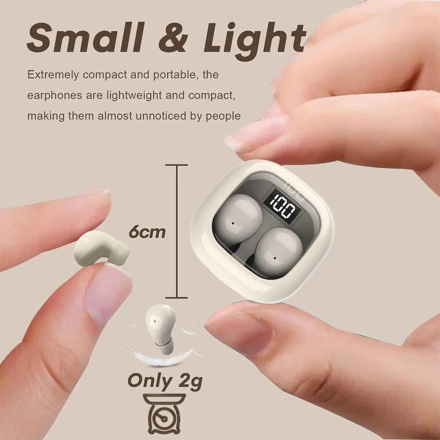 Wireless Bluetooth Headset Mini Ultra Small Sleep New Invisible Earbuds High Sound Quality Headphones Noise Reduction Earphones