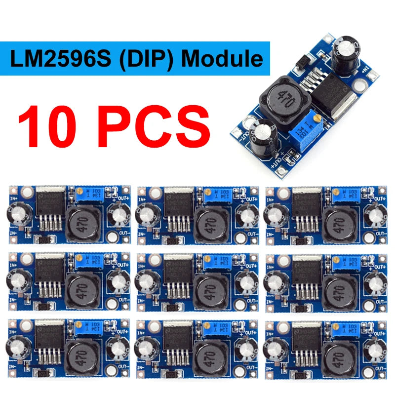 1-10PCS LM2596S DC-DC 3A 92% Step-down Power Supply Module Adjustable Step-down module 3.2V-35V To 1.25V-30V Voltage Regulator