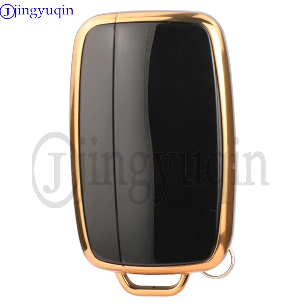 Jingyuqin 5Buttons TPU Auto Key Shell Case Cover For Land Rover Range Evoque Freelander Velar Discovery 4 Jaguar XE XJ XF Guitar