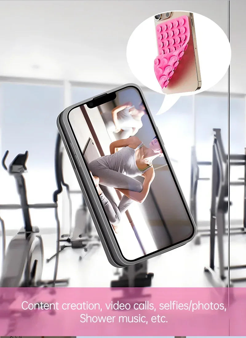 Silicone Suction Cup Phone Holde Multifunctional Fixed Anti-slip Mobile Fixture Double Sided Detachable Phone Rubber Sucker Pad