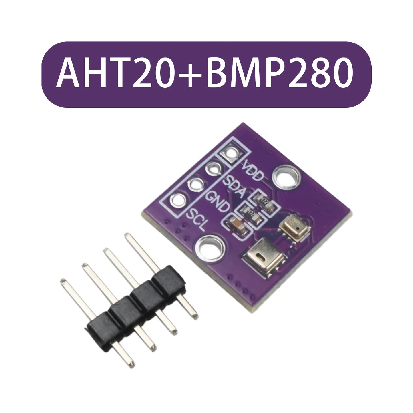 AHT20+BMP280 Temperature Humidity Air Pressure Sensor Module High-Precision I2C 2-5V for Arduino Raspberry Pi