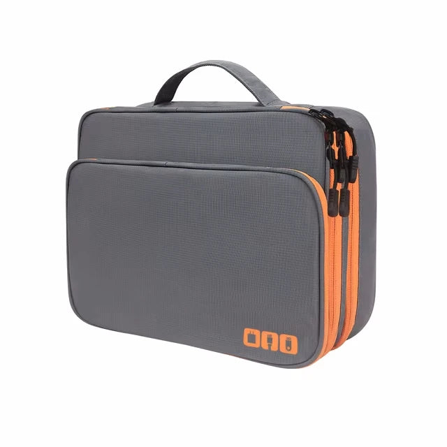 Multi Layer Cable Storage Bag, Electronic Accessories Organizer, Portable Travel Cable Organizer Case for iPad Cable Charger