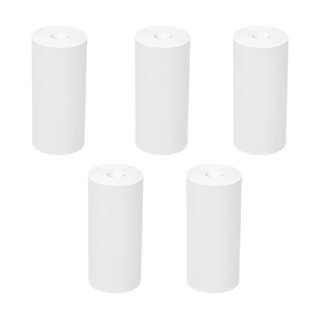 57*25MM Mini Printer Thermal Paper HD Self-adhesive Roll Paper Label Sticker Photo Inkless Printing Portable Printer Color Paper