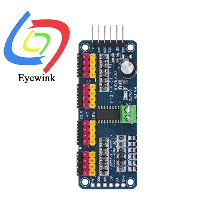 16 channel PWM Servo Servo Drive Board Robot Controller IIC Interface Driver Module PCA9685 For Raspberry Pi