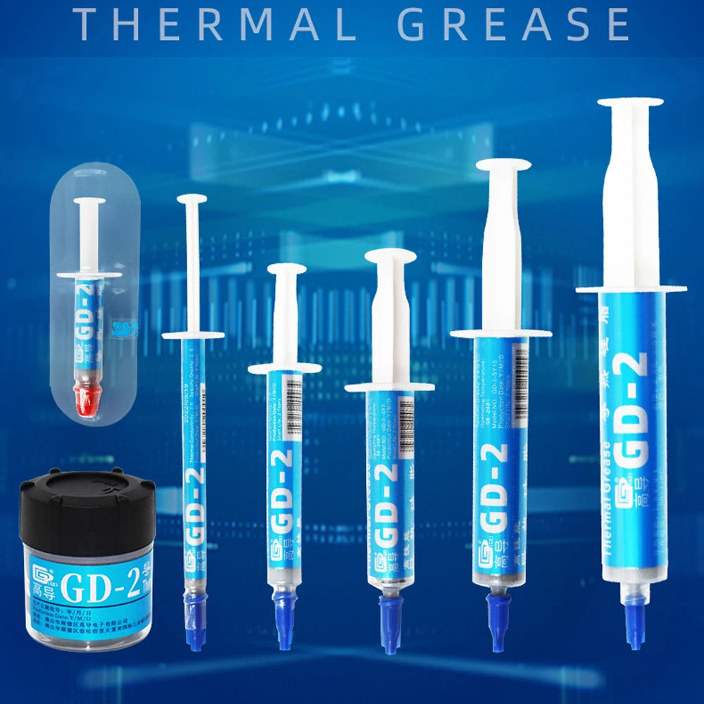 GD-2 7g/15g/30g Thermal Compound Conductive Grease GD900 Silicone Paste Heat Sink Processor CPU GPU Cooler Cooling Fan Plaster