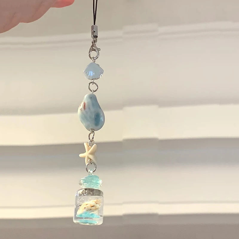1PC Japanese Wind Bell Japan Wind Chime Handmade Glass Furin Home Spa Kitchen Office Decor Sakura Cherry Blossom Pattern Pendant