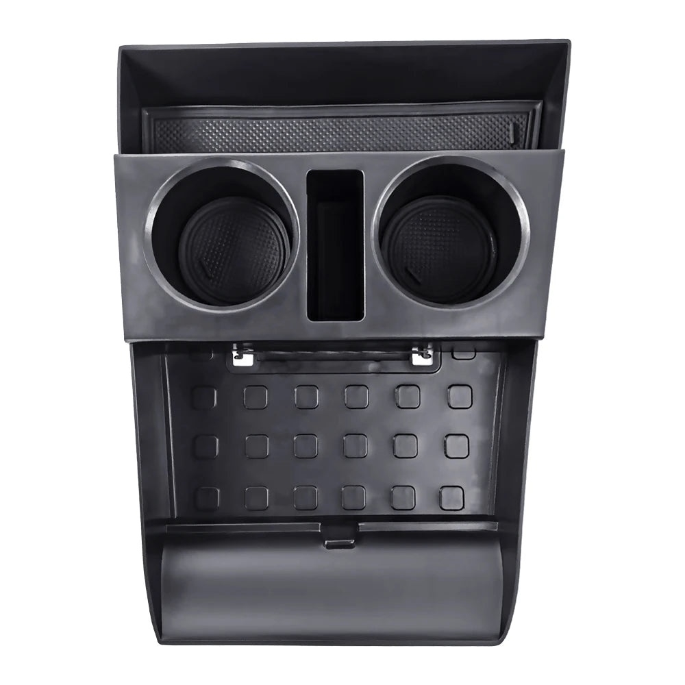 For Hyundai Santa Fe 2024 2025 Car Center Console Box Central Lower Layer Storage Tray Organizer Stowing Tidying Accessories
