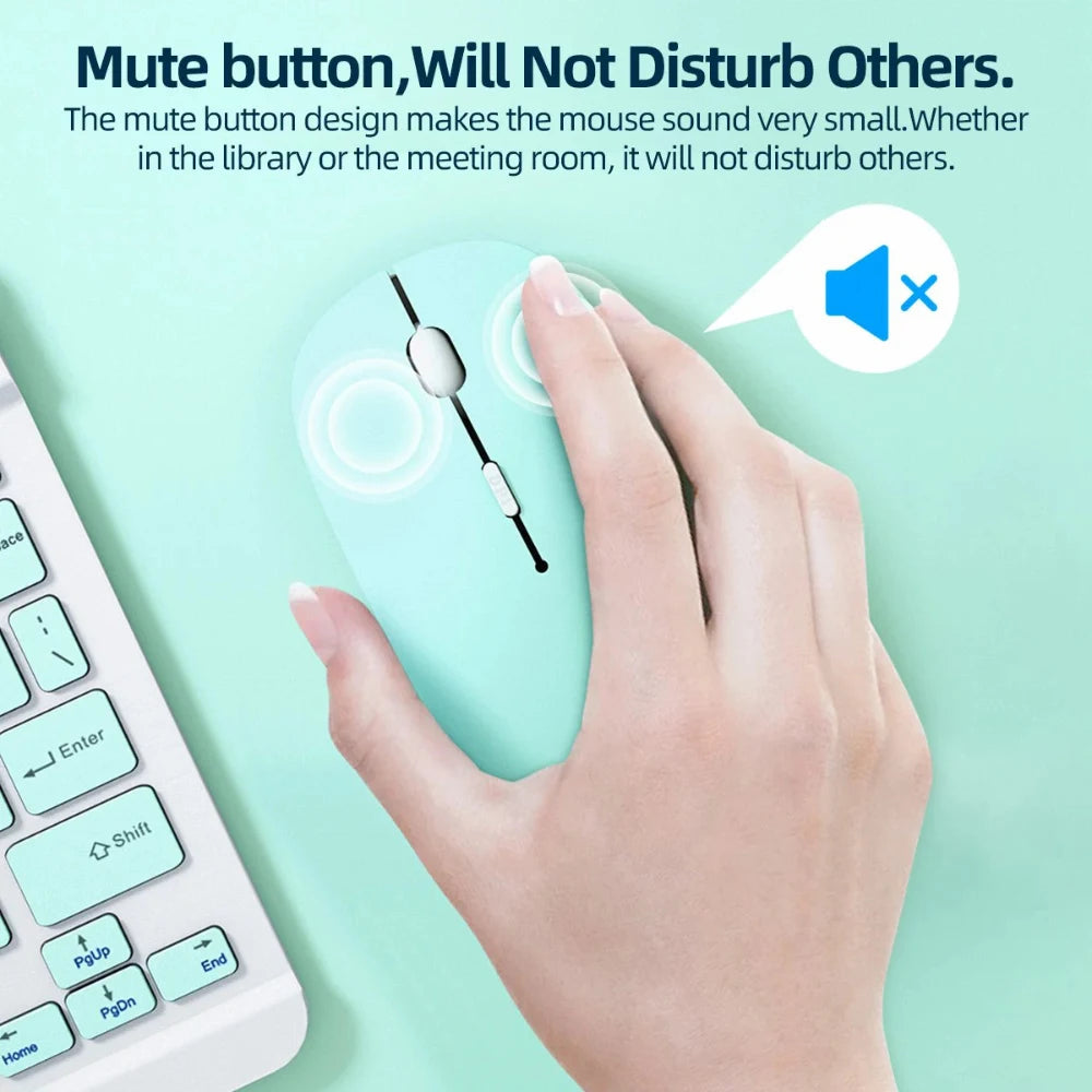Universal Bluetooth-compatible Mouse Wireless Mouse Silent Computer Mice Portable Working Gaming Mouse For Lenovo Laptop Tablet