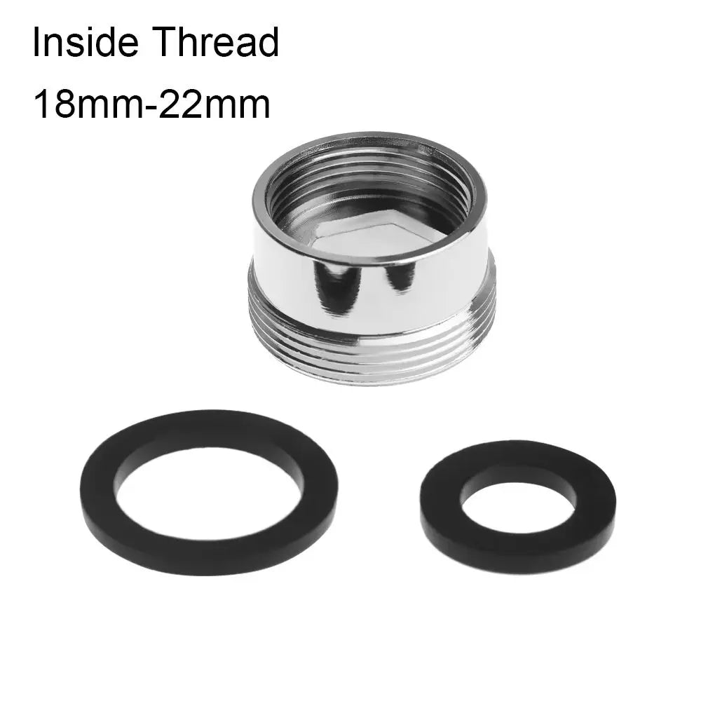 16/18/20/22/24/28/mmto22mm Tap Aerator Connector with Gasket Metal Outside Inside Thread Water Saving Adaptor for Kitchen Faucet