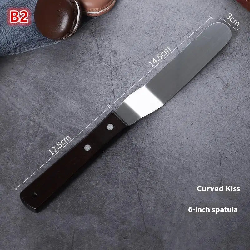 4/6/8/10 Inch Stainless Steel Cake Spatula Butter Cream Icing Frosting Knife Smoother Brush Kitchen Pastry Cake Decoration Tools