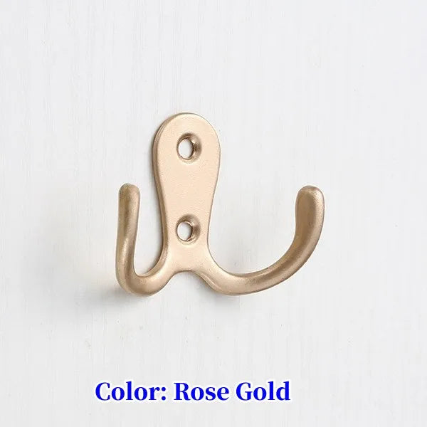 Simple FurnitureHook Black Chrome Towel Hook For Bathroom Clothes Coat Hook Bedroom Robe Hook Livingroom Kitchen Accessories