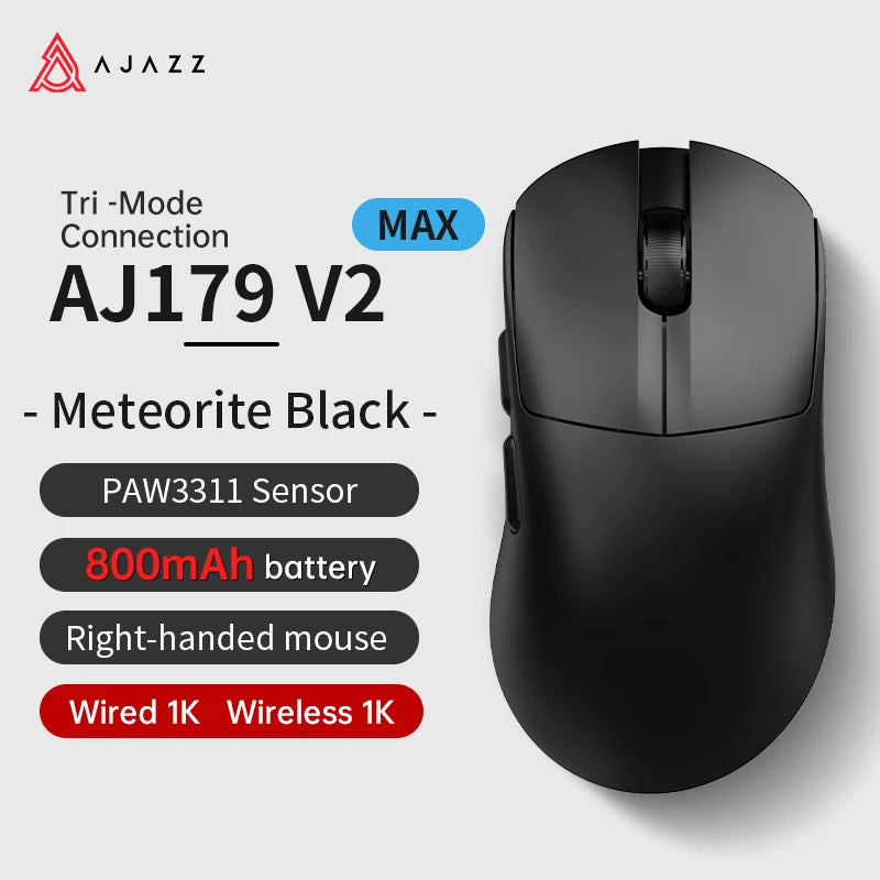 AJAZZ AJ179 Lightweight Wired And Wireless Mouse Ergonomic Macro Gaming Mouse Suitable For Personal Computers And Laptops