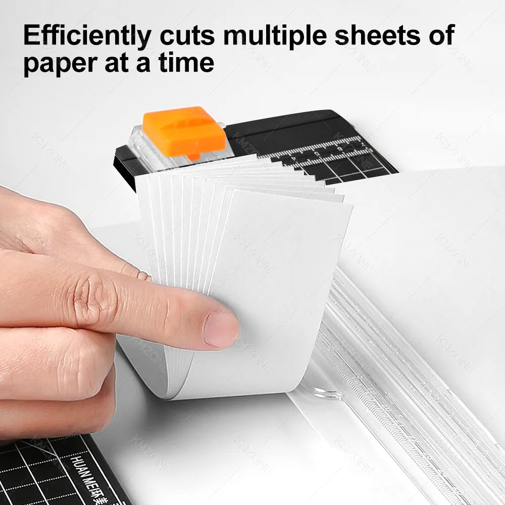 Office Bidirectional A4 A5 Guillotine Paper Cutter with Automatic Security Safe Guard for Photo Coupon Craft Paper Lightweight