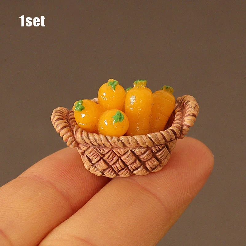 1/12 Dollhouse Miniature Accessories Mini Metal Cooking Pot with Food Simulation Kitchen Kitchenware Model Toy Doll House Decor