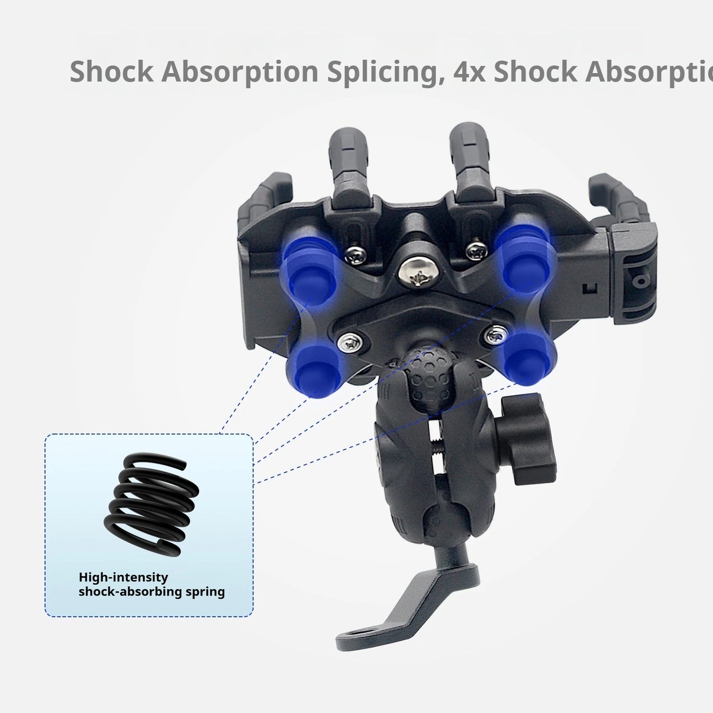 Motorcycle Mobile  Holder Car Aluminum Alloy Upgrade Shock Absorption Electric Vehicle Mobile Phone Holder Outdoor Mirror Seat