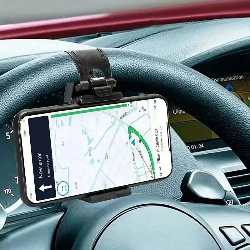 New Universal Car Phone Bracket Car Steering Wheel Car Navigation Rack Telescopic Clip  Mobile Phones Car Phone Holder