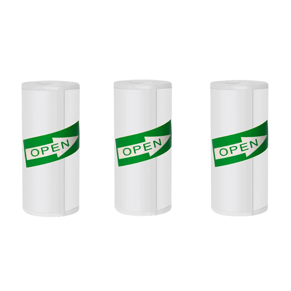 57*25MM Mini Printer Thermal Paper HD Self-adhesive Roll Paper Label Sticker Photo Inkless Printing Portable Printer Color Paper