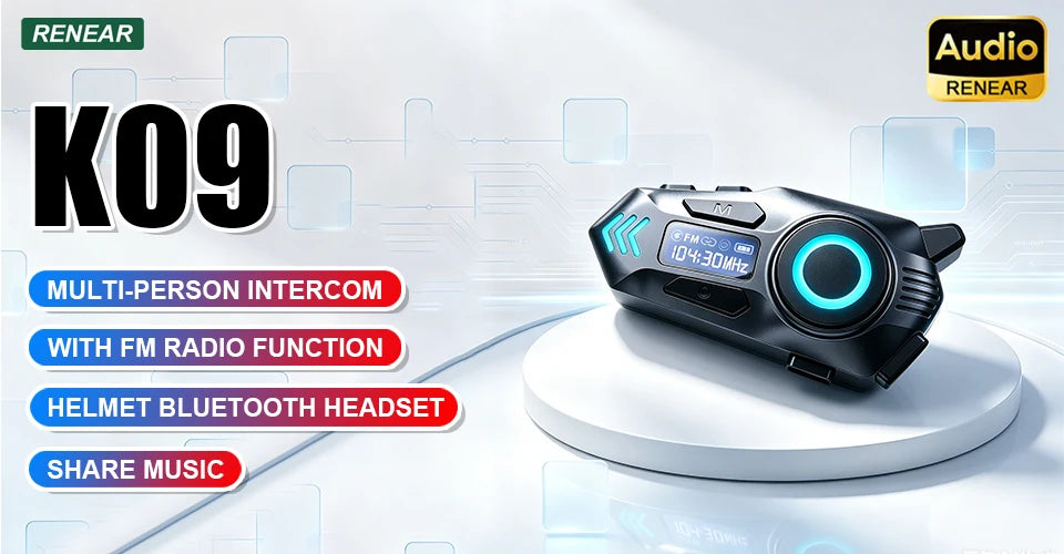 3D Motorcycle Helmet Headset With LED Earphone Bluetooth 5.3 Stereo Waterproof For Android iOS Smart iPhone Universal Headset