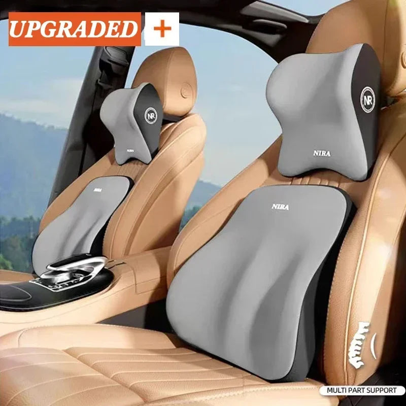 Car Headrest/1pc Lumbar Pillow 100% High Rebound Imported Memory Foam Car Neck Pillow Waist Support High End Car Seat Pillow
