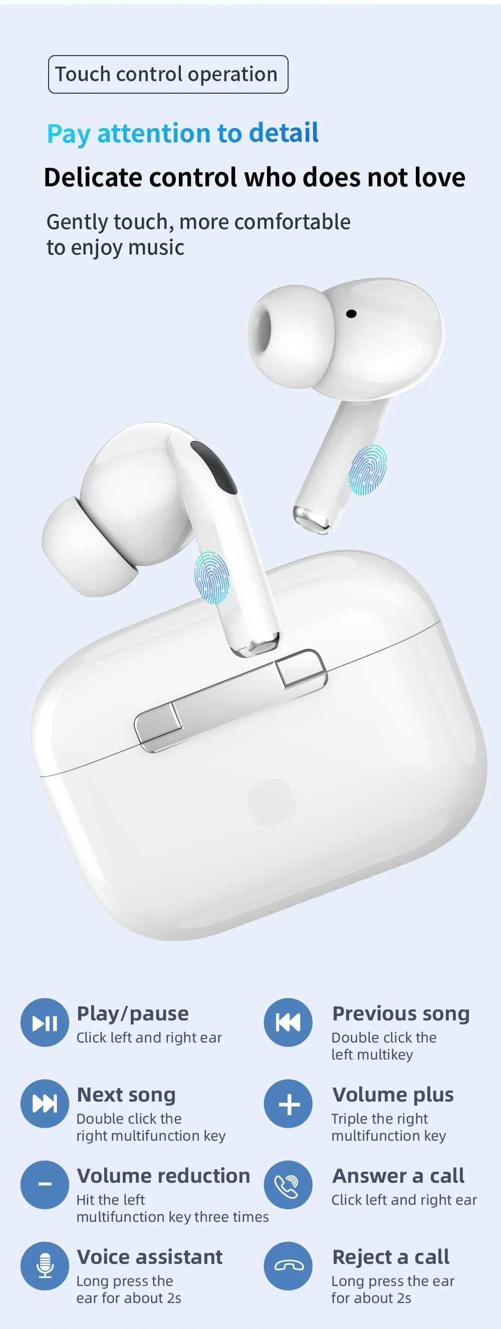 True Wireless Bluetooth Earphones Headphones Bin Lanyard HiFi Sound Low Latency Noise Reduction Earbuds for IOS Android