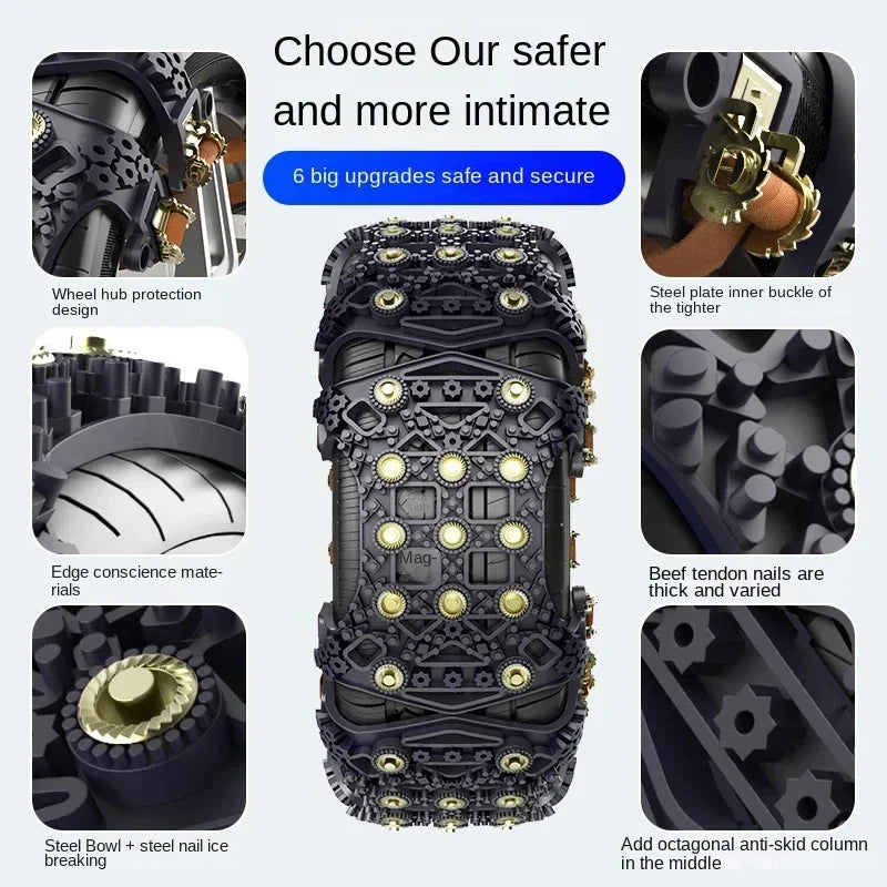 Automobile Tire Accessories Car Wheel Snow Chains Safe Driving Tire Chain SUV Winter Anti Slip Car Tire New Universal Snow Chain